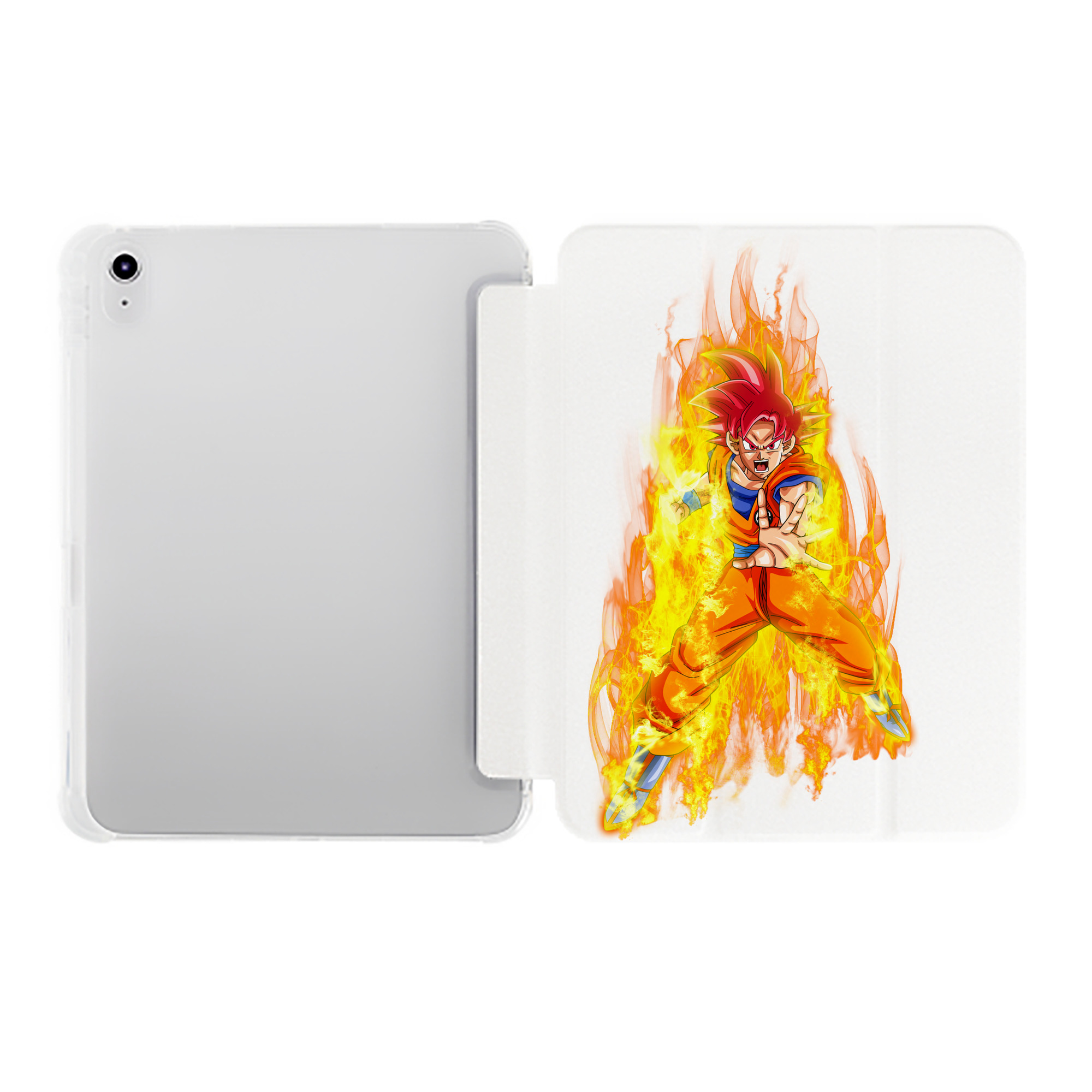 （画像用） ドラゴンボール 孫悟空（そん ごくう）Son Goku カカロット DRAGON BALL Kakarotto IPad ケース ペン収納付き 三つ折りスタンド PUレザー×シリコン 対応機種9.5/10.5/10.9インチ